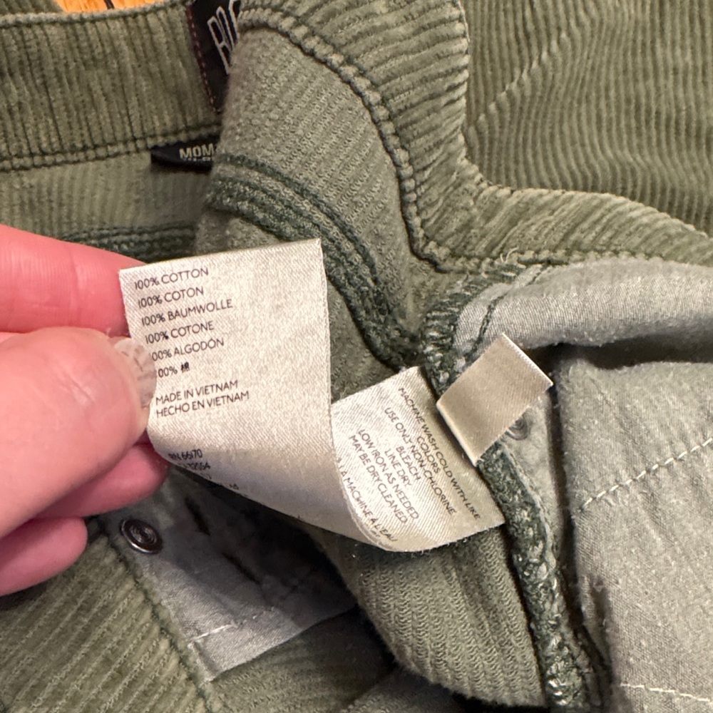 BDG Corduroy Women’s Olive Green High-Rise Pants 24 - Picture 3 of 8